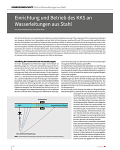 Einrichtung und Betrieb des KKS an Wasserleitungen aus Stahl