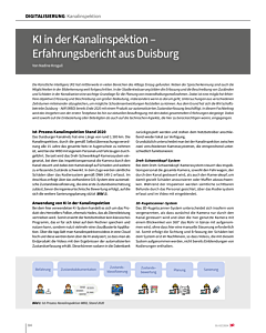 KI in der Kanalinspektion – Erfahrungsbericht aus Duisburg
