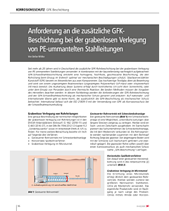 Anforderung an die zusätzliche GFK-Beschichtung bei der grabenlosen Verlegung von PE-ummantelten Stahlleitungen