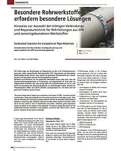 Besondere Rohrwerkstoffe erfordern besondere Lösungen