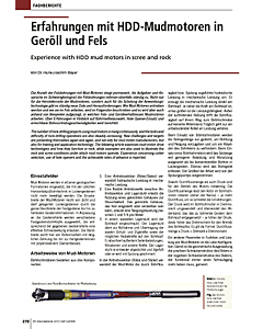 Erfahrungen mit HDD-Mudmotoren in Geröll und Fels
