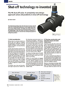 Shut-off technology reinvented - The PE shut-off valve: A completely new design approach solves old problems in shut-off technology