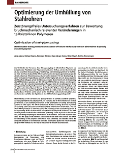Optimierung der Umhüllung von Stahlrohren
