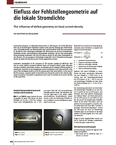 Einfluss der Fehlstellengeometrie auf die lokale Stromdichte