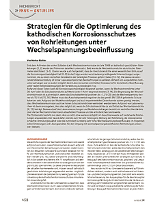 Strategien für die Optimierung des kathodischen Korrosionsschutzes von Rohrleitungen unter Wechselspannungsbeeinflussung