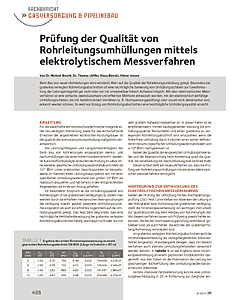 Prüfung der Qualität von Rohrleitungsumhüllungen mittels elektrolytischem Messverfahren