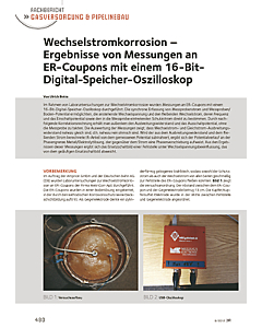 Wechselstromkorrosion - Ergebnisse von Messungen an ER-Coupons mit einem 16-Bit-Digital-Speicher-Oszilloskop
