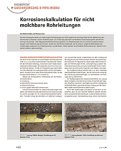Korrosionskalkulation für nicht molchbare Rohrleitungen