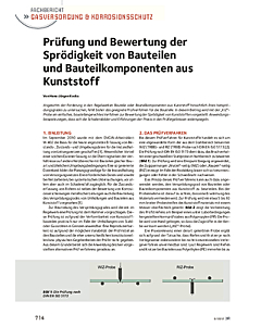 Prüfung und Bewertung der Sprödigkeit von Bauteilen und Bauteilkomponenten aus Kunststoff
