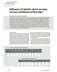 Influence of plastic strain on sour service resistance of line pipe