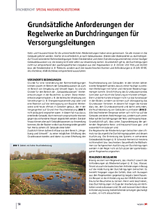 Grundsätzliche Anforderungen der Regelwerke an Durchdringungen für Versorgungsleitungen