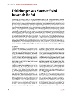 Feldleitungen aus Kunststoff sind besser als ihr Ruf