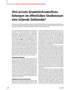 Sind private Grundstücksanschlussleitungen im öffentlichen Straßenraum eine tickende Zeitbombe?