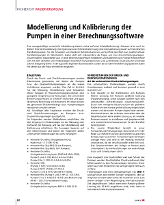 Modellierung und Kalibrierung der Pumpen in einer Berechnungssoftware