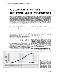 Stressdruckprüfungen: Neue Berechnungs- und Auswertemethoden