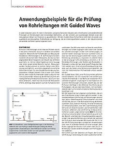 Anwendungsbeispiele für die Prüfung von Rohrleitungen mit Guided Waves