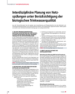 Interdisziplinäre Planung von Netzspülungen unter Berücksichtigung der biologischen Trinkwasserqualität