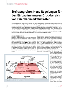 Steinzeugrohre: Neue Regelungen für den Einbau im inneren Druckbereich von Eisenbahnverkehrslasten