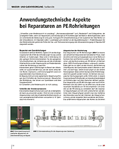 Anwendungstechnische Aspekte bei Reparaturen an PE-Rohrleitungen