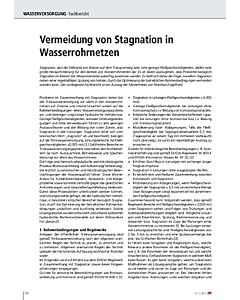 Vermeidung von Stagnation in Wasserrohrnetzen