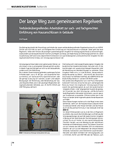 Der lange Weg zum gemeinsamen Regelwerk