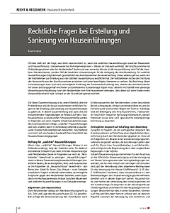 Rechtliche Fragen bei Erstellung und Sanierung von Hauseinführungen