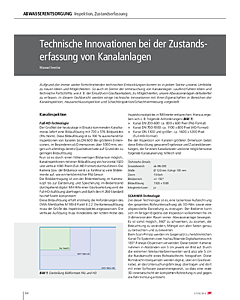 Technische Innovationen bei der Zustandserfassung von Kanalanlagen