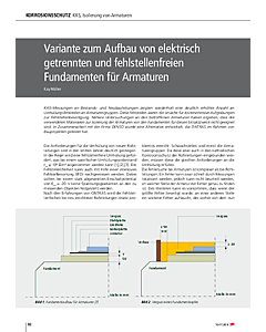 Variante zum Aufbau von elektrisch getrennten und fehlstellenfreien Fundamenten für Armaturen