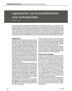 Lagesicherheit von Kunststoffschächten unter Auftriebskräften