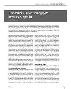 Grundstücks-Entwässerungspass – bevor es zu spät ist