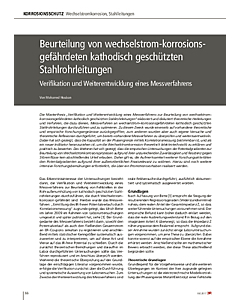 Beurteilung von wechselstrom-korrosionsgefährdeten kathodisch geschützten Stahlrohrleitungen