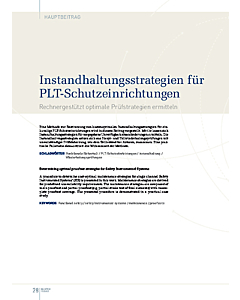 Instandhaltungsstrategien für PLT-Schutzeinrichtungen