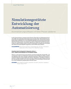 Simulationsgestützte Entwicklung der Automatisierung