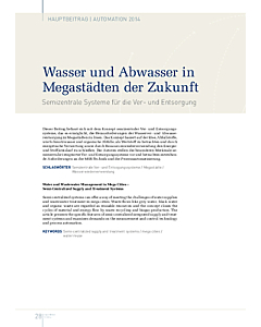 Wasser und Abwasser in Megastädten der Zukunft