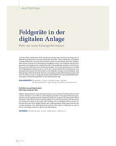 Feldgeräte in der digitalen Anlage