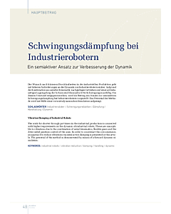 Schwingungsdämpfung bei Industrierobotern