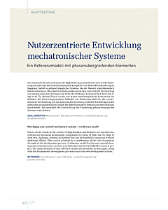 Nutzerzentrierte Entwicklung mechatronischer Systeme