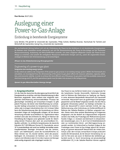 Auslegung einer Power-to-Gas-Anlage