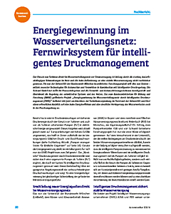 Energiegewinnung im Wasserverteilungsnetz: Fernwirksystem für intelligentes Druckmanagement