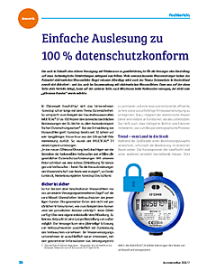 Einfache Auslesung zu 100 % datenschutzkonform