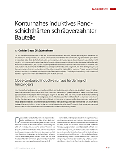 Konturnahes induktives Randschichthärten schrägverzahnter Bauteile