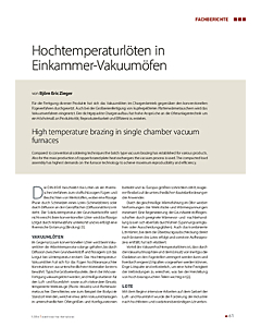 Hochtemperaturlöten in Einkammer-Vakuumöfen