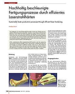 Nachhaltig beschleunigte Fertigungsprozesse durch effizientes Laserstrahlhärten