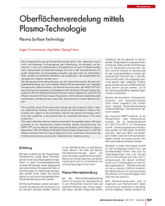 Oberflächenveredelung mittels Plasma-Technologie