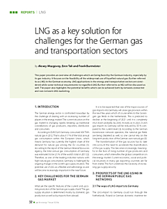LNG as a key solution for challenges for the German gas and transportation sectors