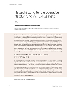 Netzschätzung für die operative Netzführung im TEN-Gasnetz