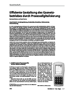 Effiziente Gestaltung des Gasnetzbetriebes durch Prozessdigitalisierung