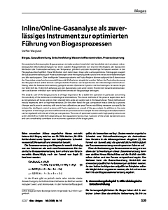 Inline/Online-Gasanalyse als zuverlässiges Instrument zur optimierten Führung von Biogasprozessen