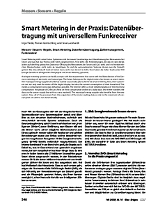 Smart Metering in der Praxis: Datenübertragung mit universellem Funkreceiver