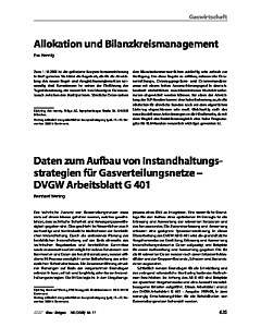 Allokation und Bilanzkreismanagement